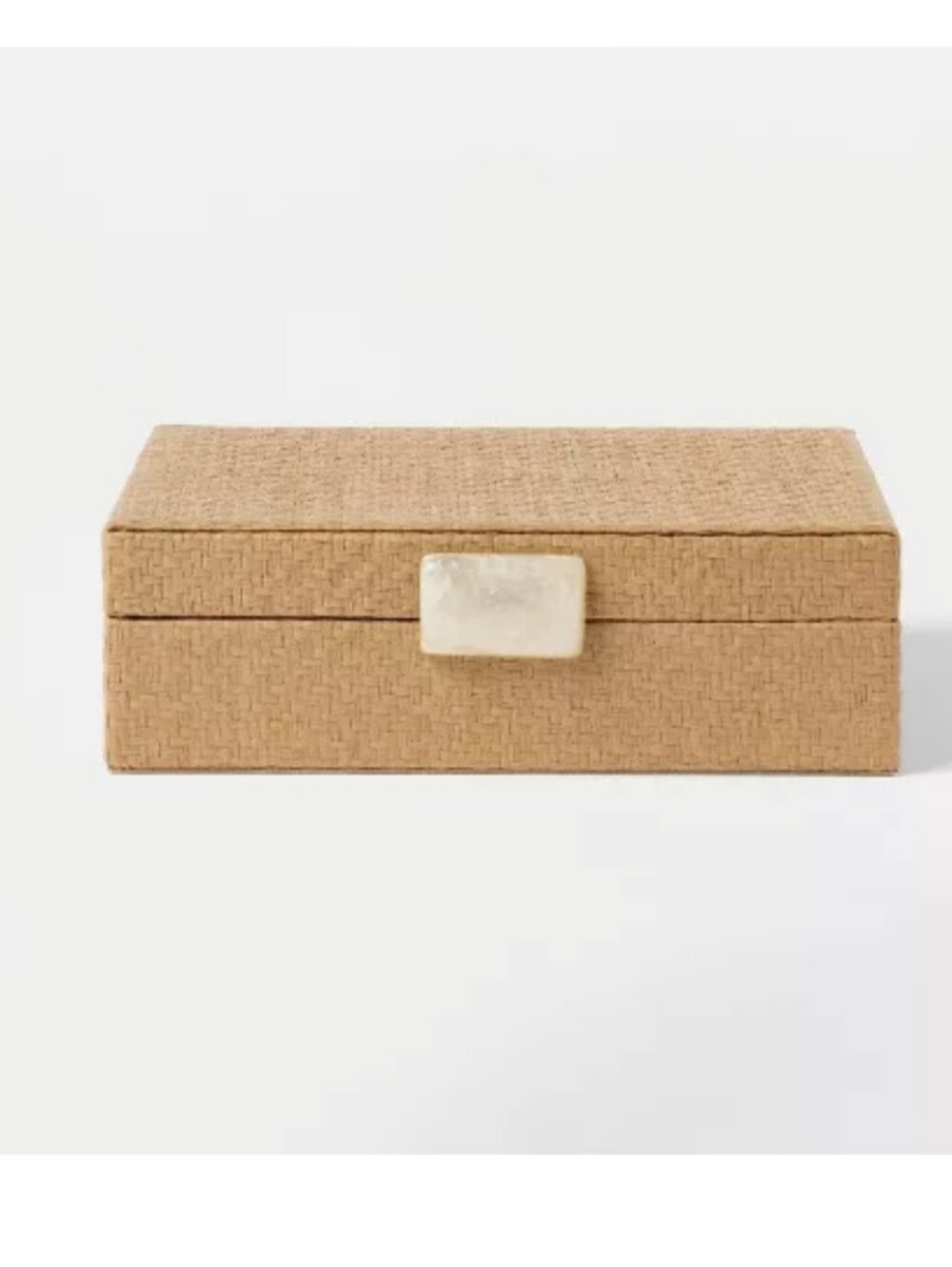 Small Woven Decorative Box Tan - Threshold™ designed with Studio McGee